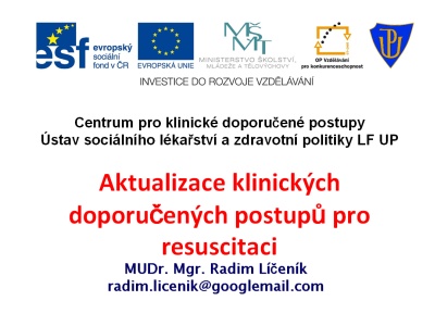 Prezentace, MUDr. Mgr. Radim Líčeník